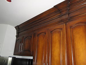 stained cabinets